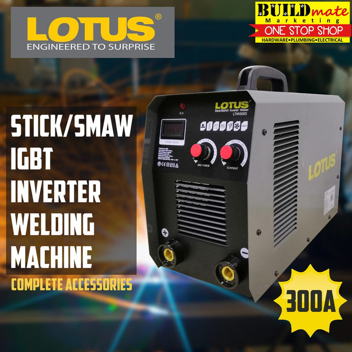 LOTUS ARC Inverter Welding Machine 300A LTIW300D •BUILDMATE• LWM