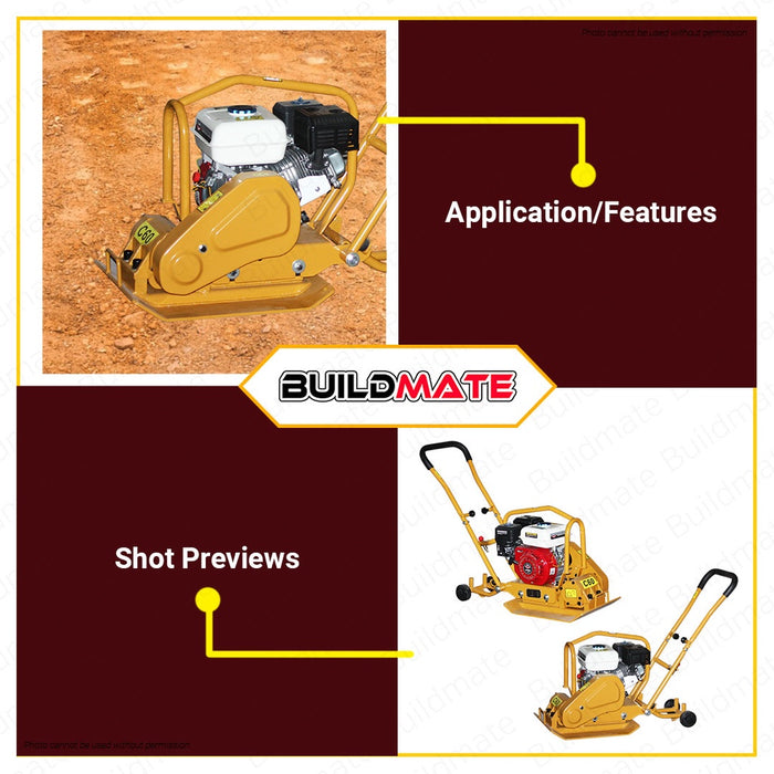 BEST & STRONG Gasoline Engine Plate Compactor 7 HP C60-BA700 100% ORIGINAL / AUTHENTIC •BUILDMATE•