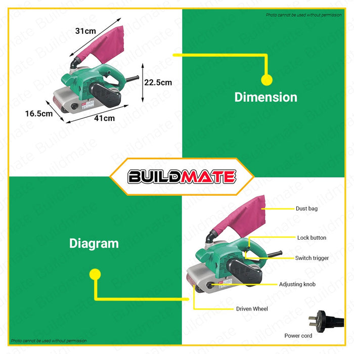 DCA Belt Sander 1200W AST610 •BUILDMATE•