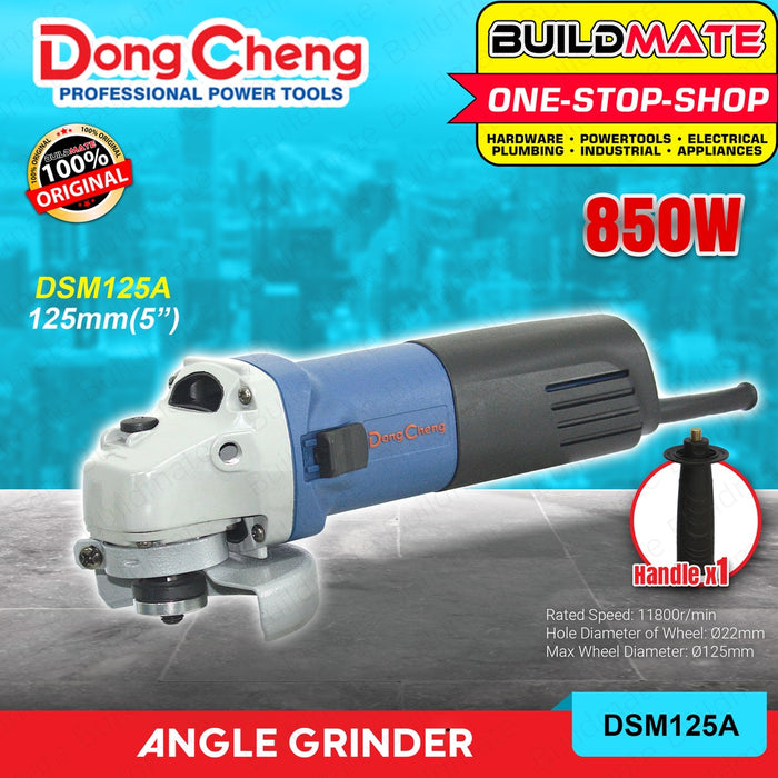 DONG CHENG Angle Grinder 850W with Spindle Lock DSM125A •BUILDMATE•