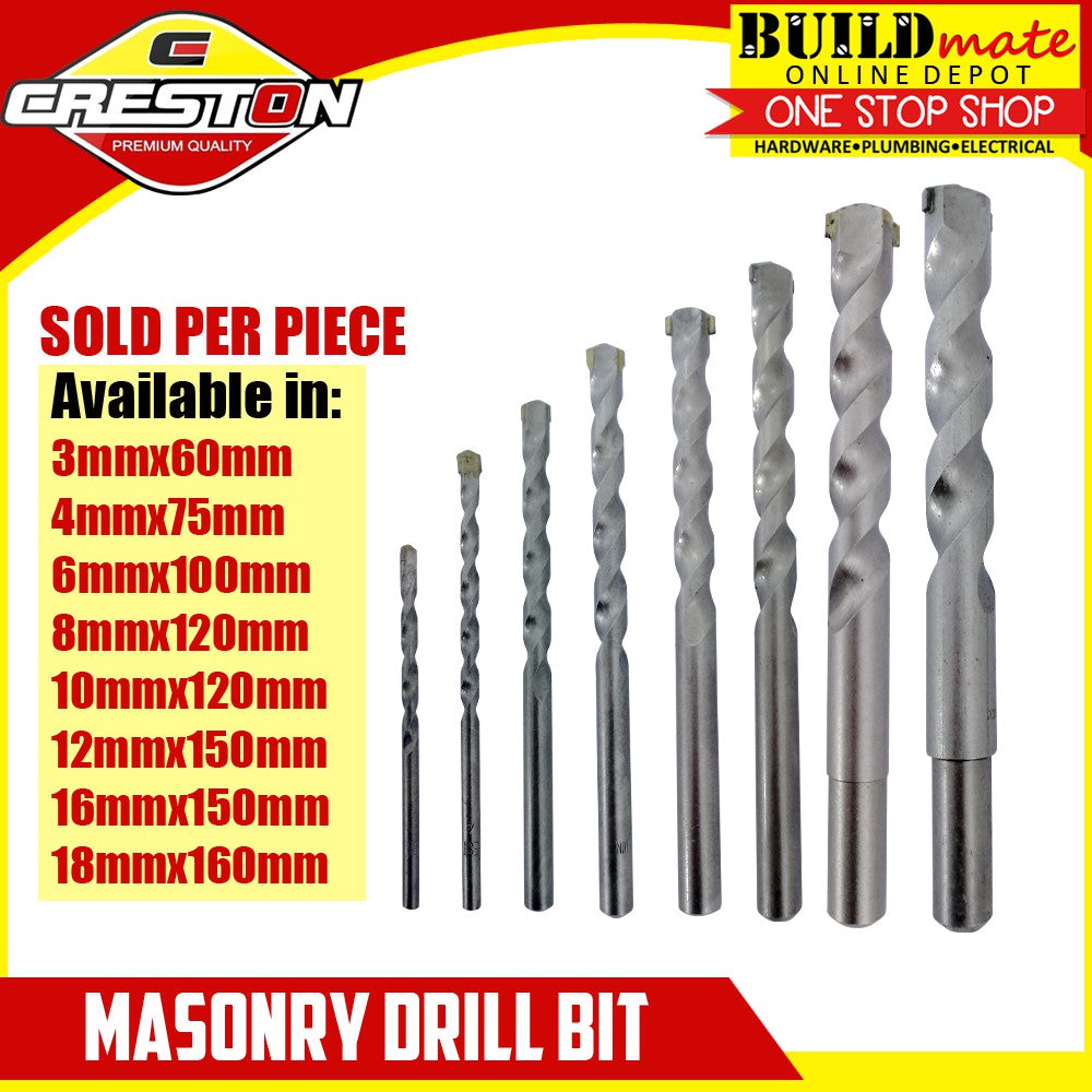 CRESTON Masonry Drill Bit SOLD PER PIECE — Buildmate