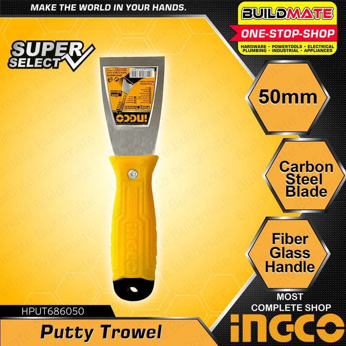 BUILDMATE Ingco 50MM-100MM Drywall Taping Putty Trowel SUPER SELECT Wall Paint Scraper Spatula SOLD PER PIECE HPUT686050 HPUT686063 HPUT686075 HPUT686100 - IHT