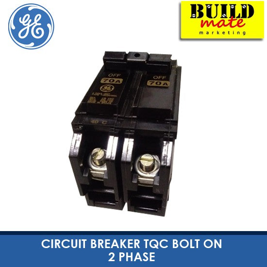 GE Bolt On Circuit Breaker TQC 2 Phase •BUILDMATE• 