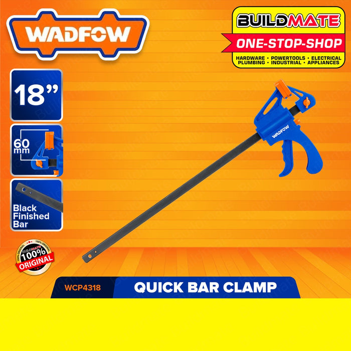 WADFOW Quick Bar Clamp 18" Inch | 24" Inch [SOLD PER PIECE] Quick Grip Wood Clamps •BUILDMATE• WHT