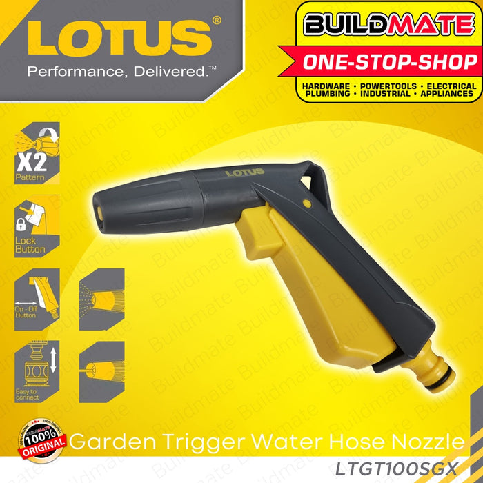 LOTUS Garden Trigger Water Hose Nozzle 6 Pattern Sprayer | Adjustable Sprayer Garden Tools BUILDMATE