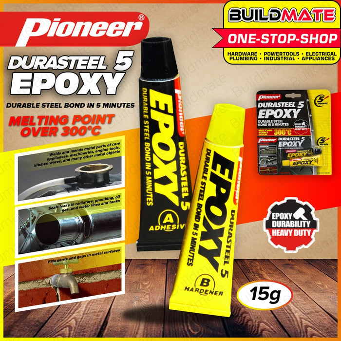 PIONEER Durasteel Five Epoxy 15G Strip | 35G Tube [SOLD PER SET] Epoxy Glue For Steel •BUILDMATE•