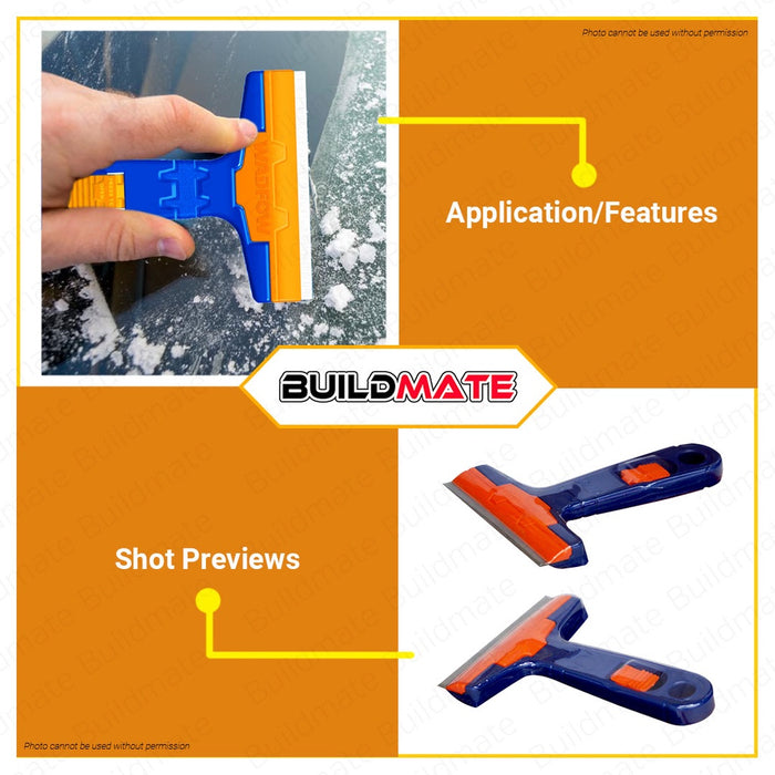 WADFOW Plastic Scraper 102mm With 1+3 FREE BLADE Plastic Razor Blade Scrapers WGS1618 •BUILDMATE WHT