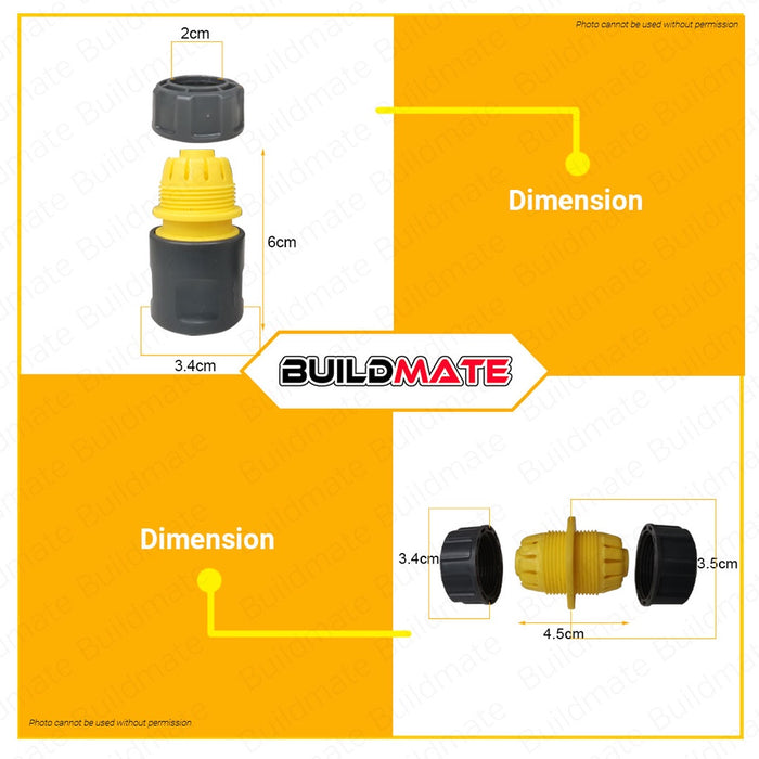 LOTUS Hose Connector | Hose Mender 1/2" Inch Quick Hose Connector Hose-End Mender •BUILDMATE• LHT