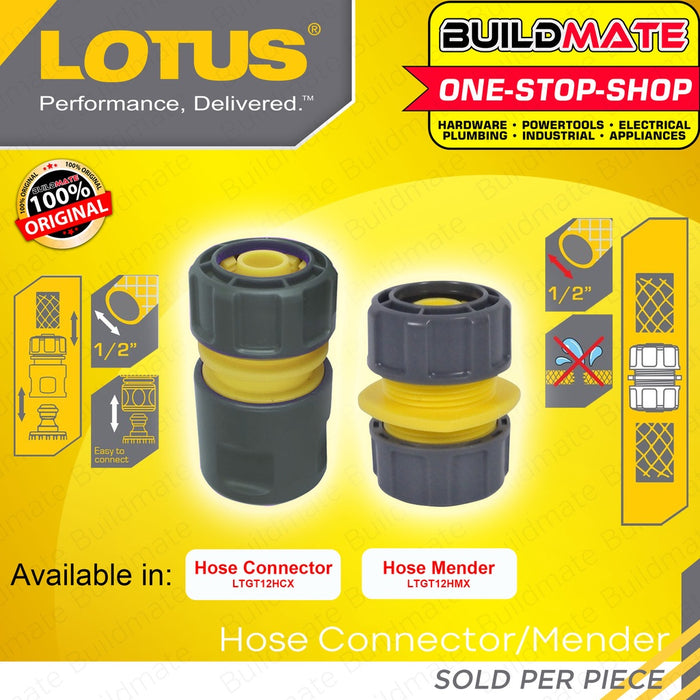 LOTUS Hose Connector | Hose Mender 1/2" Inch Quick Hose Connector Hose-End Mender •BUILDMATE• LHT