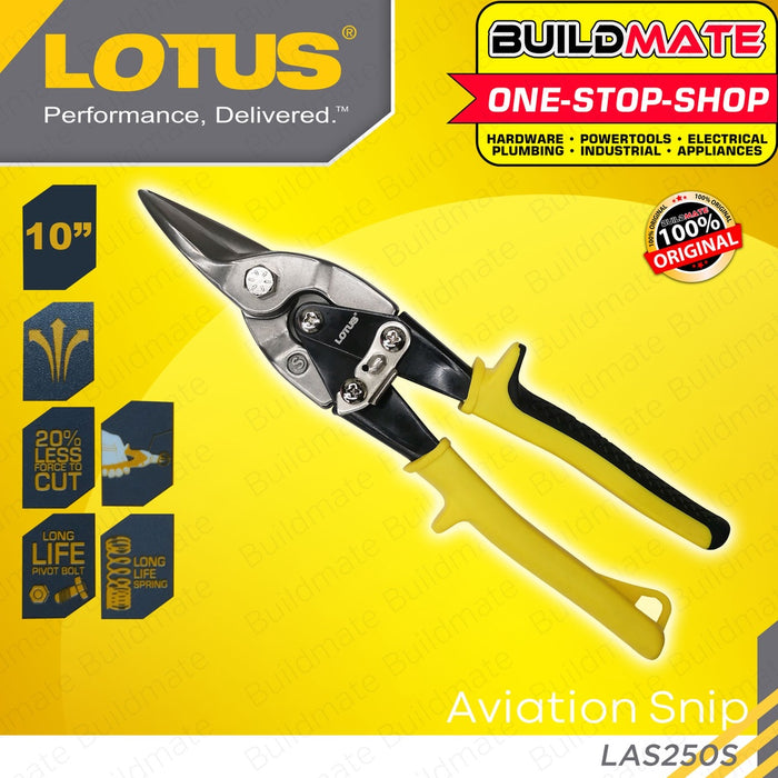 LOTUS Aviation Snip STRAIGHT Snips 10" Inch / 250mm Cutter Shear AS250S LTHT250SA/S •BUILDMATE• LHT