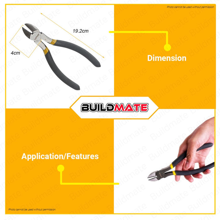 LOTUS Diagonal Plier Eco 8" Inch / 200mm Side Cutter Wire Cutters Cutting Pliers LDCP200DF BUILDMATE