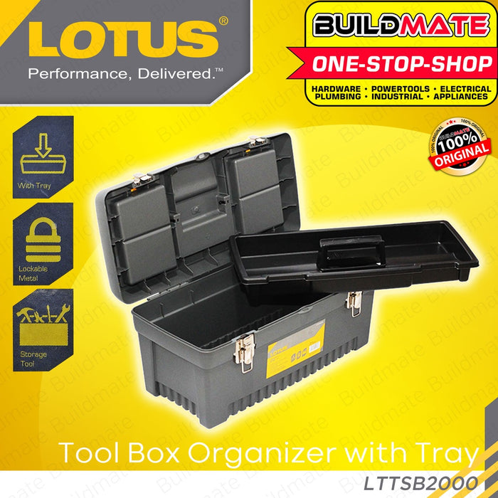 LOTUS Authentic 20" Inch Tool Box Toolbox Organizer Storage With Tray New LTTSB2000 •BUILDMATE• LHT