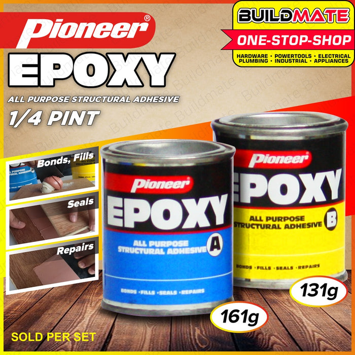 [A&B 2CANS] PIONEER All Purpose Epoxy 1/4 | 1/2 | PINT [SOLD PER SET] Structural Adhesive •BUILDMATE