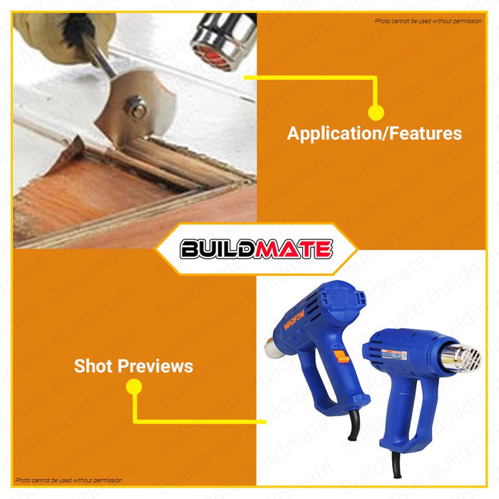 BUILDMATE Wadfow Heat Gun 1600W / 1800W Portable Hot Shrink Gun Air Dryer Plastic Blower Sealer with Nozzle WHG1514 / WHG1516 -  WPT