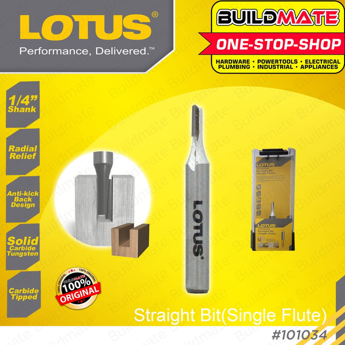 LOTUS Router Bits 1/4" Inch / 355mm Chamfer Bit Flush Trim Bit Forstner Bit Straight Bit •BUILDMATE•