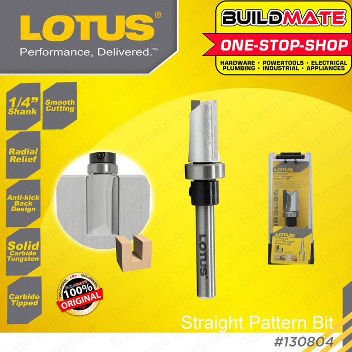 LOTUS Router Bits 1/4" Inch / 355mm Chamfer Bit Flush Trim Bit Forstner Bit Straight Bit •BUILDMATE•