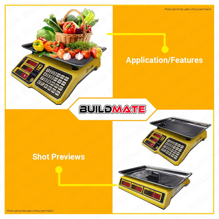 POWERHOUSE Rechargeable Table Bench Digital Weighing Scale 30kg / 5g PH-BDWS-30KG •BUILDMATE• PHPT