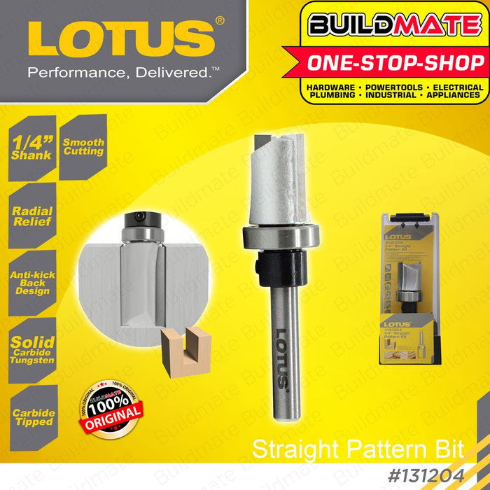 LOTUS Router Bits 1/4" Inch / 355mm Chamfer Bit Flush Trim Bit Forstner Bit Straight Bit •BUILDMATE•