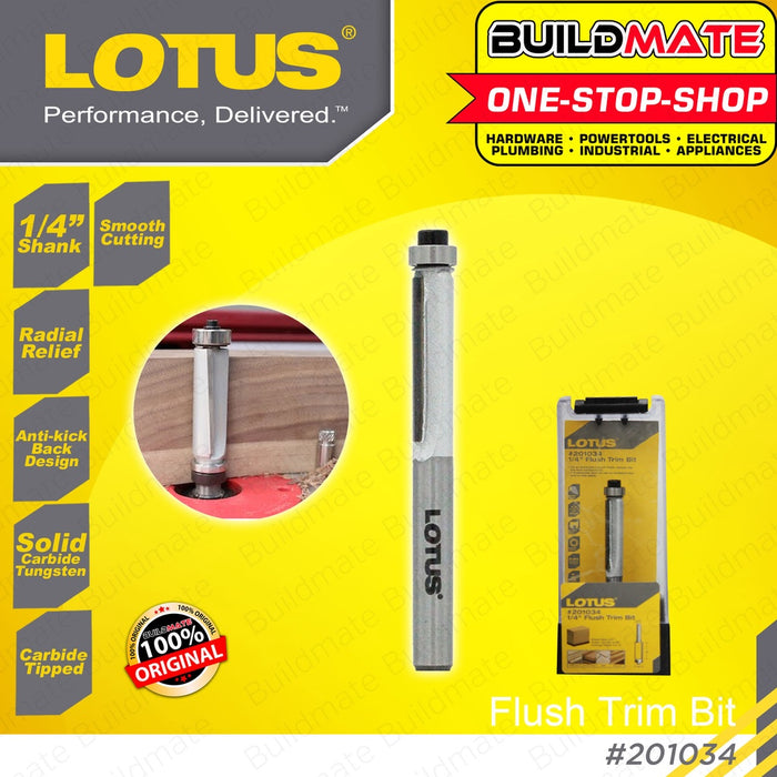 LOTUS Router Bits 1/4" Inch / 355mm Chamfer Bit Flush Trim Bit Forstner Bit Straight Bit •BUILDMATE•