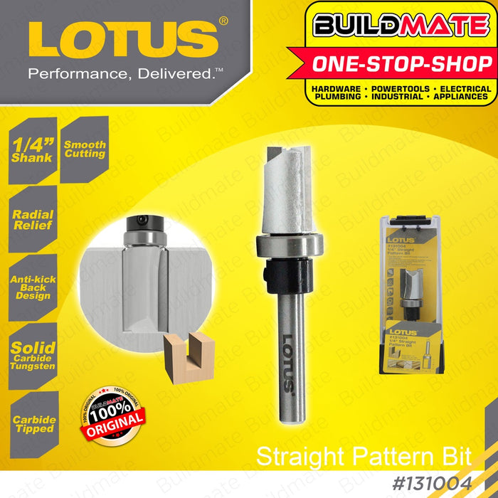 LOTUS Router Bits 1/4" Inch / 355mm Chamfer Bit Flush Trim Bit Forstner Bit Straight Bit •BUILDMATE•