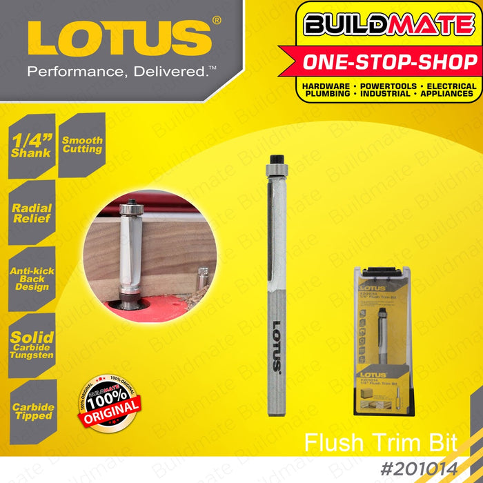 LOTUS Router Bits 1/4" Inch / 355mm Chamfer Bit Flush Trim Bit Forstner Bit Straight Bit •BUILDMATE•