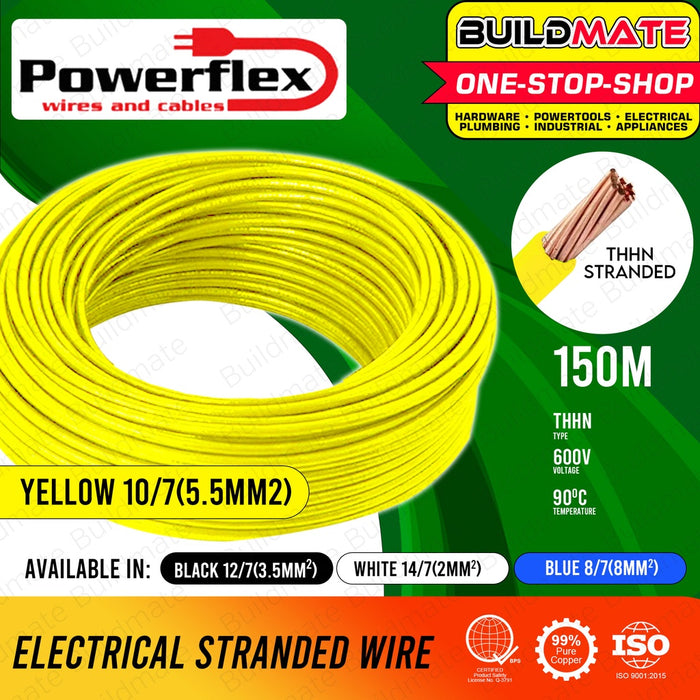 WIREMAX | POWERFLEX Electrical THHN Stranded Cable Wire 150 Meters 8/7 10/7 12/7 14/7 •BUILDMATE•