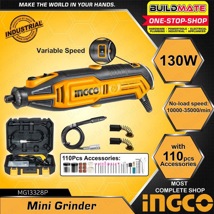 INGCO 130W Mini Grinder Electric Die Pencil Engraver with 110pcs  Accessories MG13328P •BUILDMATE• IPT